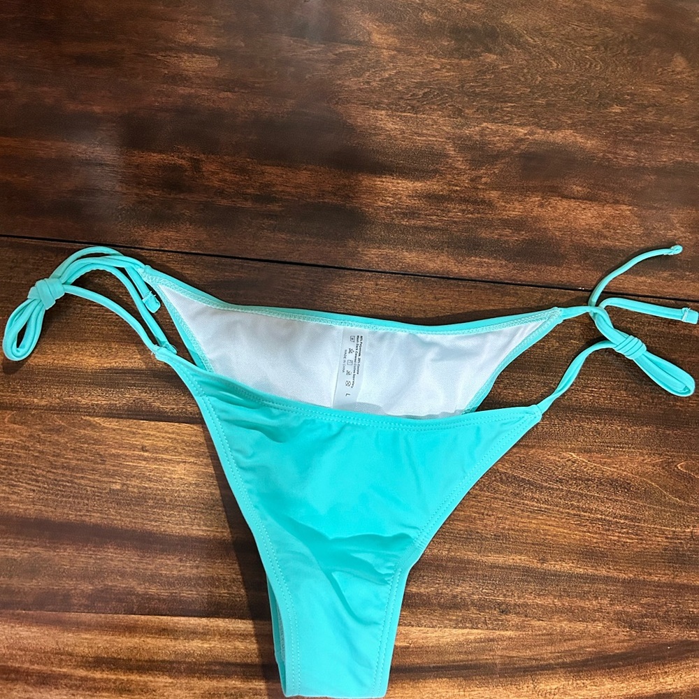 SHEIN Women's Turquoise Bikini Bottom Large NWT